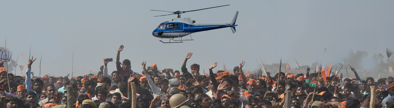 Helicopter and Aircraft for election campaign flying - India